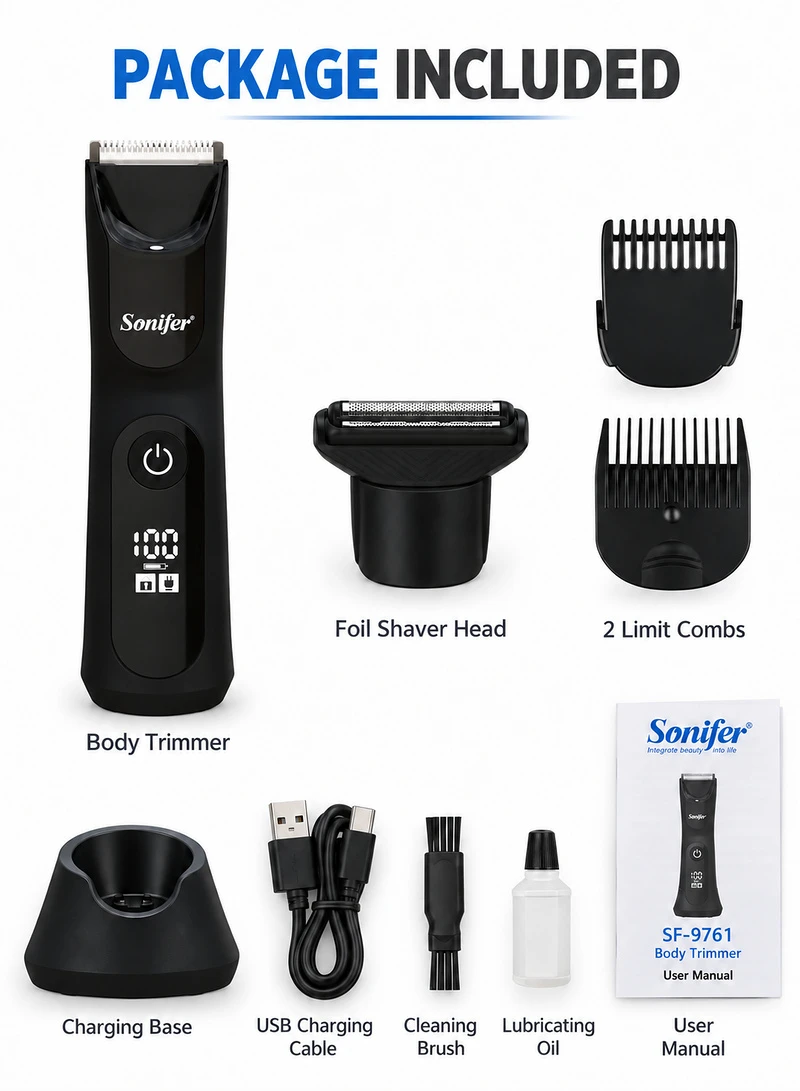 5W 2 in 1 Cordless Body Trimmer & Foil Shaver for Chest Arms Underarms Waterproof β photo 7