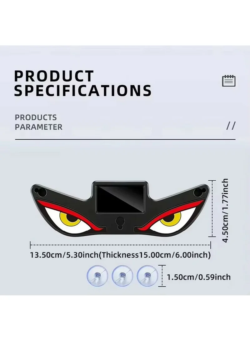 Eyes Design Car LED Warning Lamp Solar Powered Atmosphere Light with Suction Cups for Windshiel β photo 2