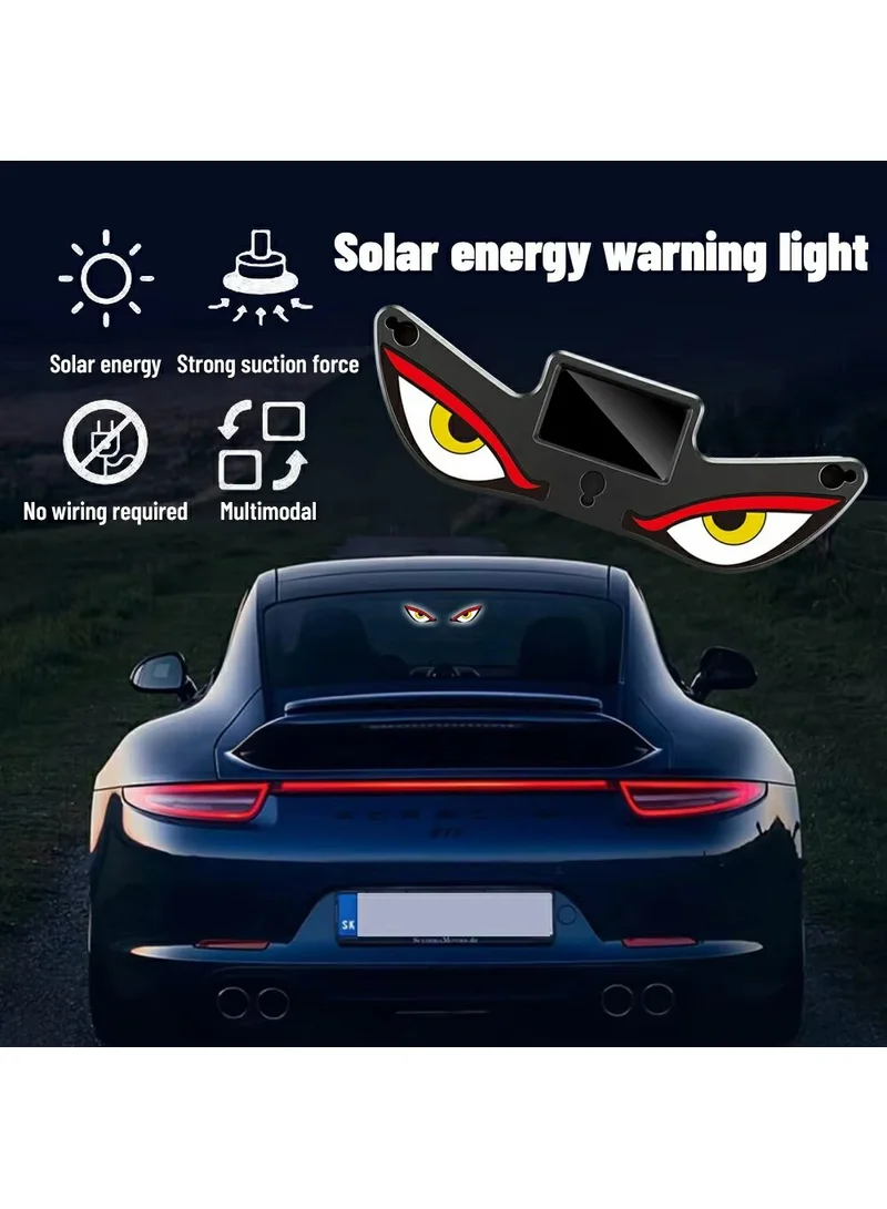 Eyes Design Car LED Warning Lamp Solar Powered Atmosphere Light with Suction Cups for Windshiel — photo 5
