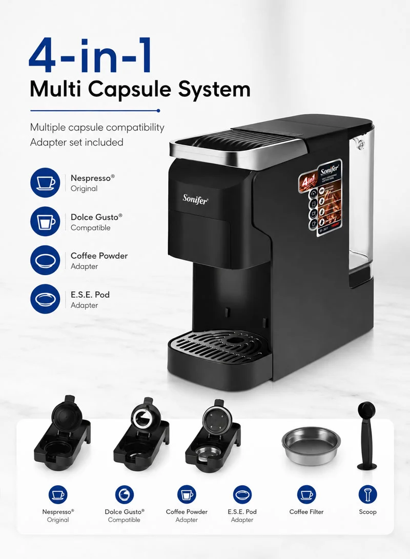 920ml 4-in-1 Capsule Coffee Machine with Multi Capsule System β photo 2
