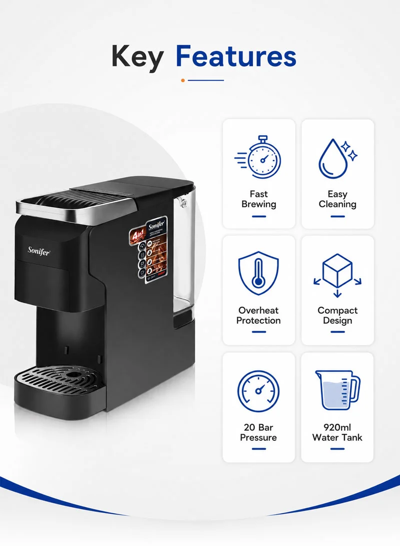 920ml 4-in-1 Capsule Coffee Machine with Multi Capsule System — photo 4