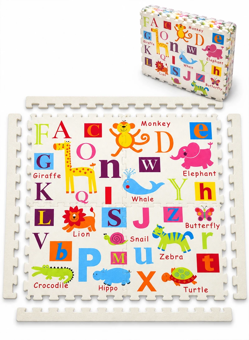 4Pcs Interlocking EVA Foam Animal Alphabet Puzzle Play Mat β photo 2