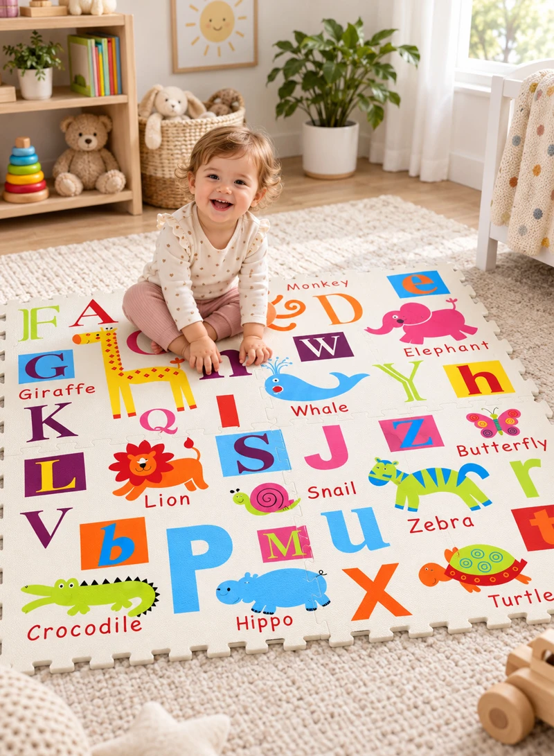 4Pcs Interlocking EVA Foam Animal Alphabet Puzzle Play Mat — photo 8