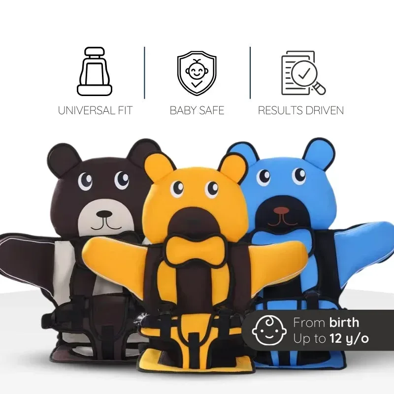 Child Baby Car Protection Cushion Seat Bear - Blue β photo 6