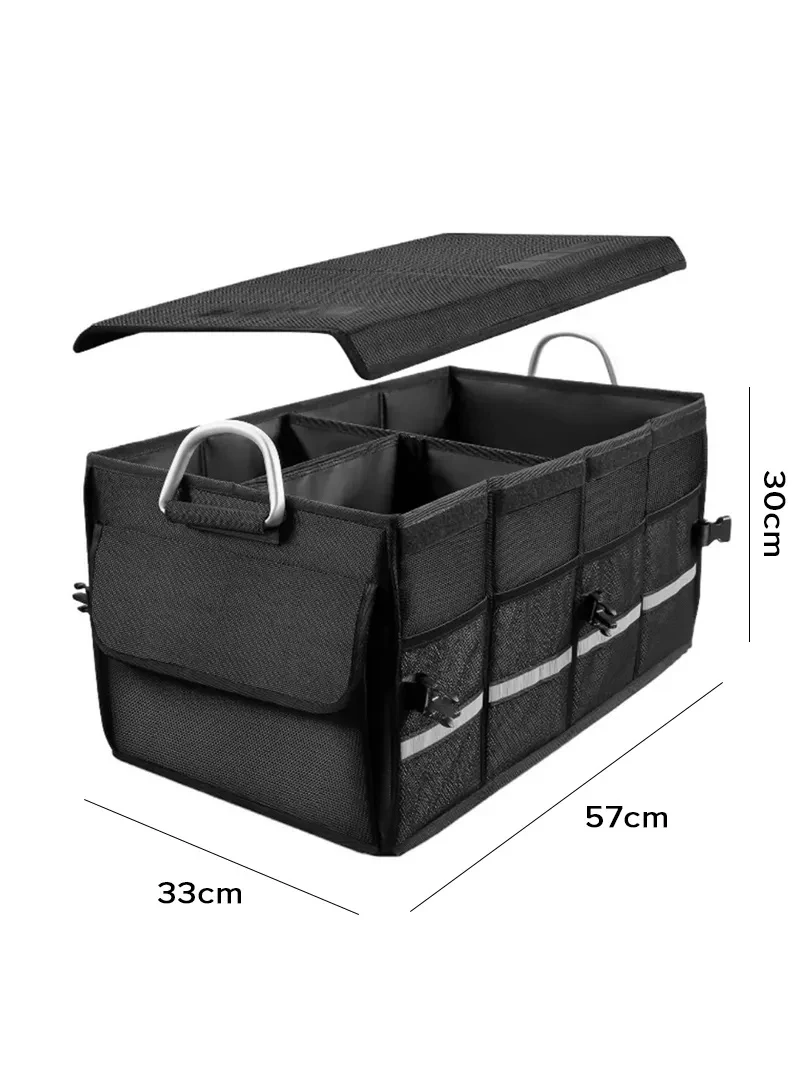 Waterproof 3 Interior Compartments Trunk Storage Organizer, Collapsible & Foldable Car Accessor β photo 2
