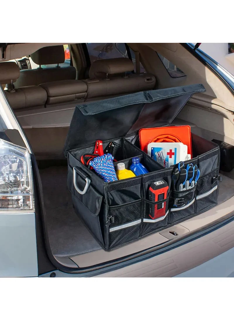 Waterproof 3 Interior Compartments Trunk Storage Organizer, Collapsible & Foldable Car Accessor β photo 3