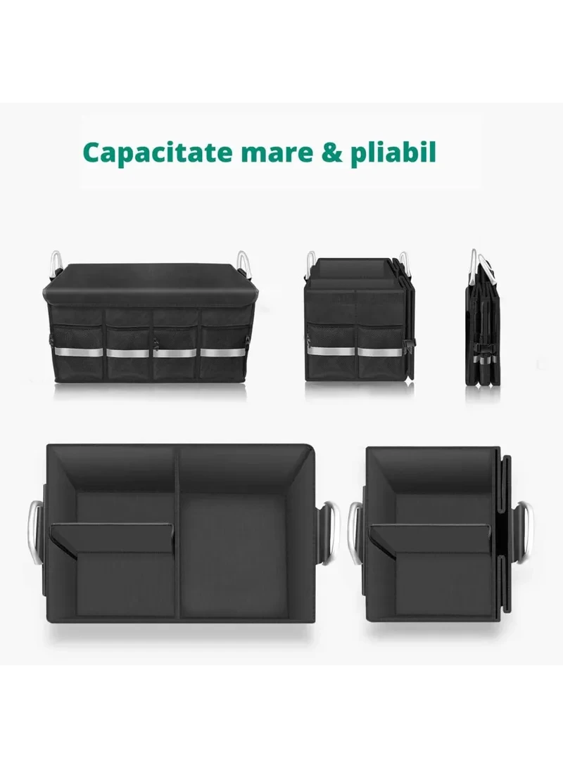 Waterproof 3 Interior Compartments Trunk Storage Organizer, Collapsible & Foldable Car Accessor β photo 4