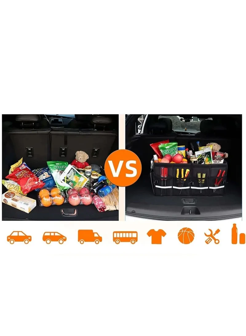 Waterproof 3 Interior Compartments Trunk Storage Organizer, Collapsible & Foldable Car Accessor β photo 5