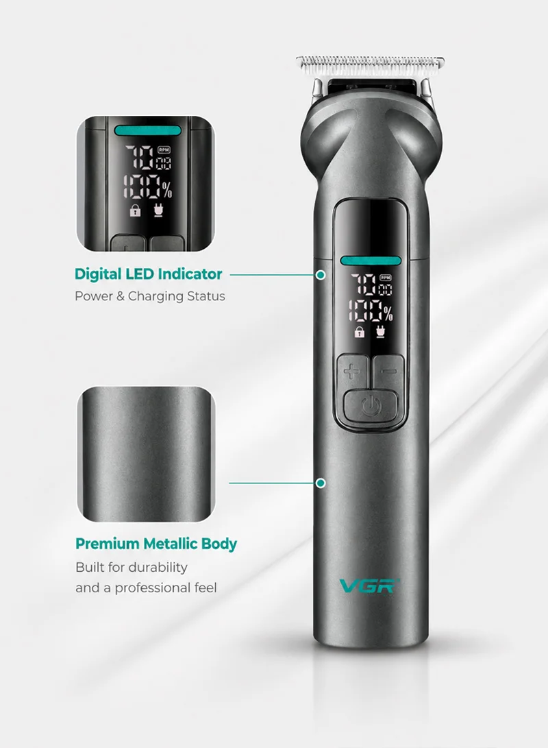 2000mAh Professional Hair Trimmer with Turbo Function & Metal Body -Gold β photo 2