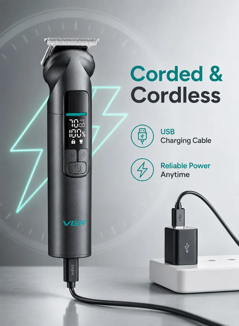 2000mAh Professional Hair Trimmer with Turbo Function & Metal Body -Gold β photo 5