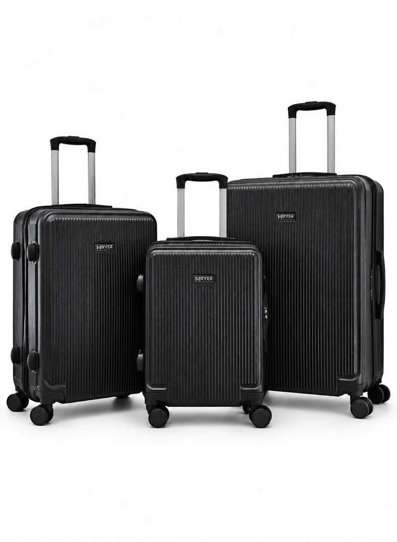 3Pcs 20"/24"/28" Hard Shell Suitcase Luggage Set with TSA Lock & 360° Double Wheels - Glossy Bl