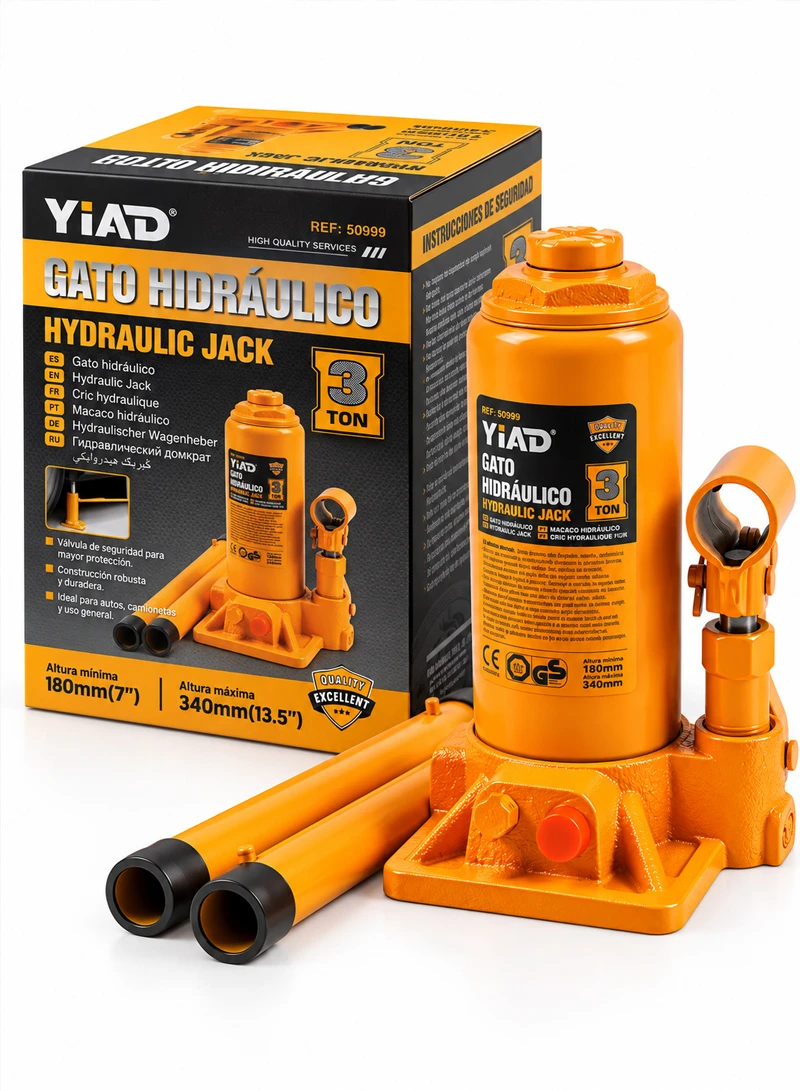3 Ton Hydraulic Bottle Jack Professional Car Automotive Repair Lifting Tool 50999 β photo 9