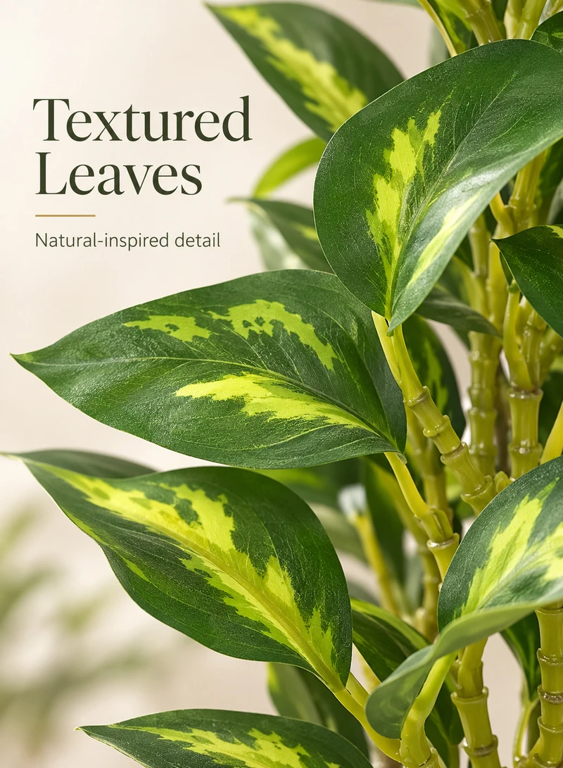 Artificial Decorative Plant with Variegated Leaves & Decorative Pot 17004-5 β photo 3