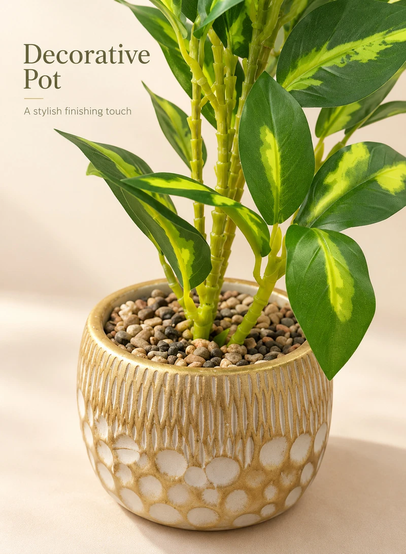 Artificial Decorative Plant with Variegated Leaves & Decorative Pot 17004-5 — photo 4