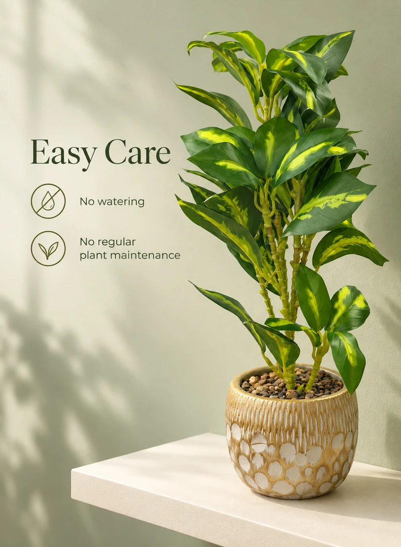 Artificial Decorative Plant with Variegated Leaves & Decorative Pot 17004-5 — photo 5