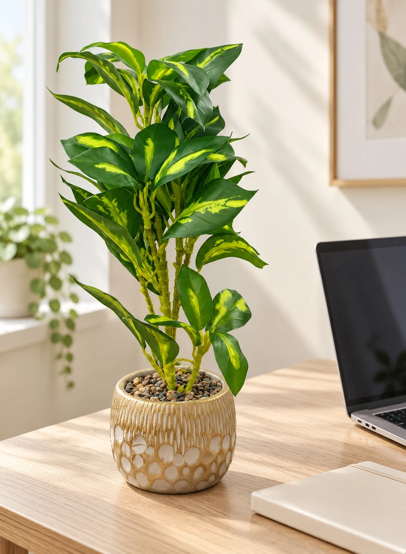 Artificial Decorative Plant with Variegated Leaves & Decorative Pot 17004-5 — photo 8