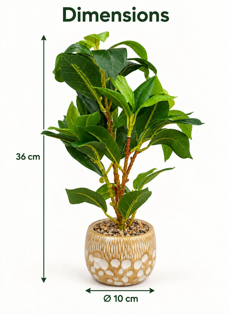 Artificial Decorative Plant with Variegated Leaves & Decorative Pot 17004-5 — photo 2