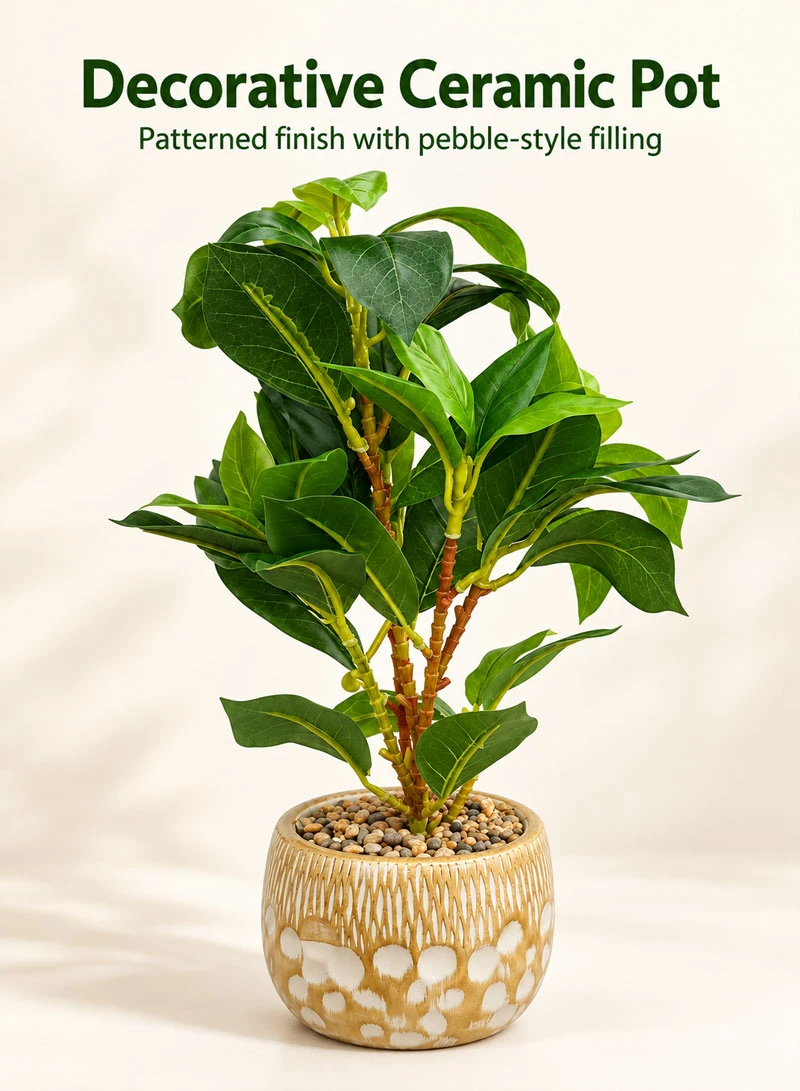 Artificial Decorative Plant with Variegated Leaves & Decorative Pot 17004-5 β photo 4