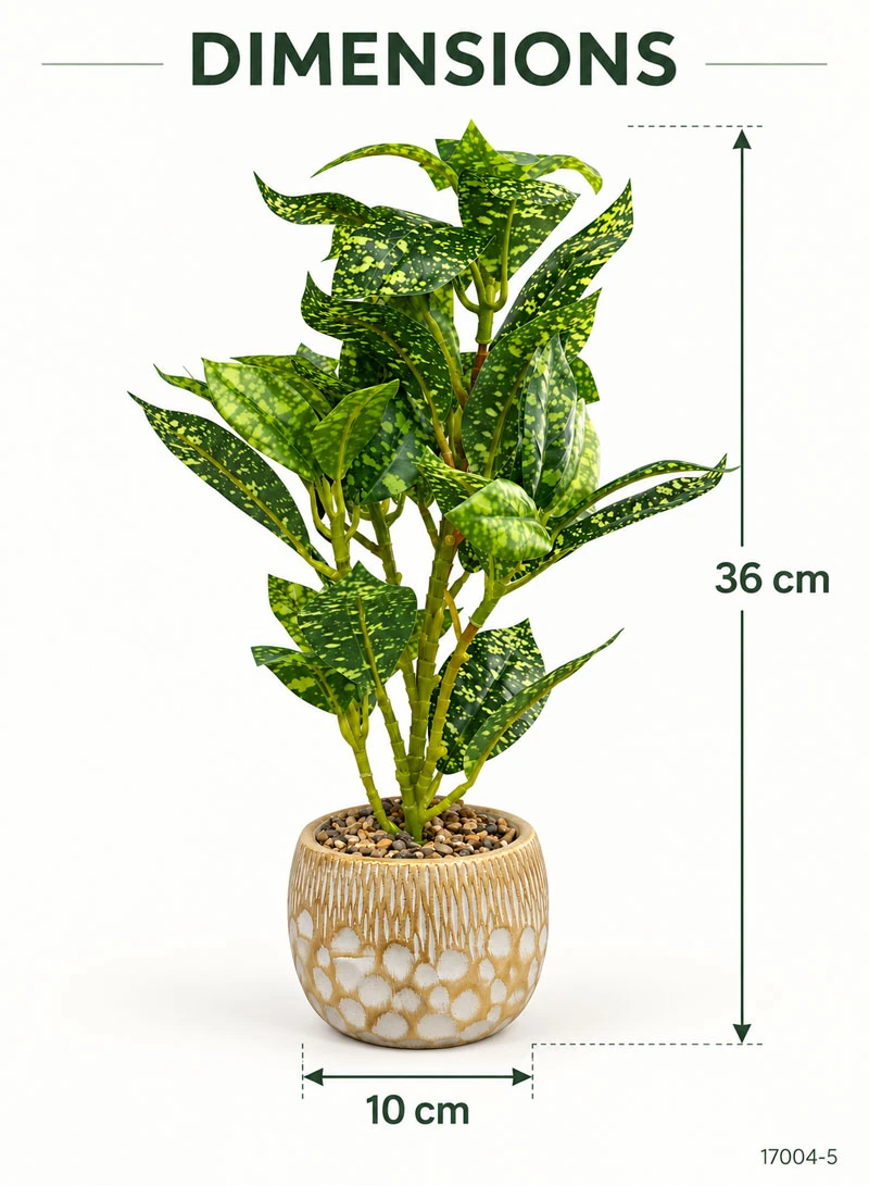 Artificial Decorative Plant with Variegated Leaves & Decorative Pot 17004-5 β photo 2