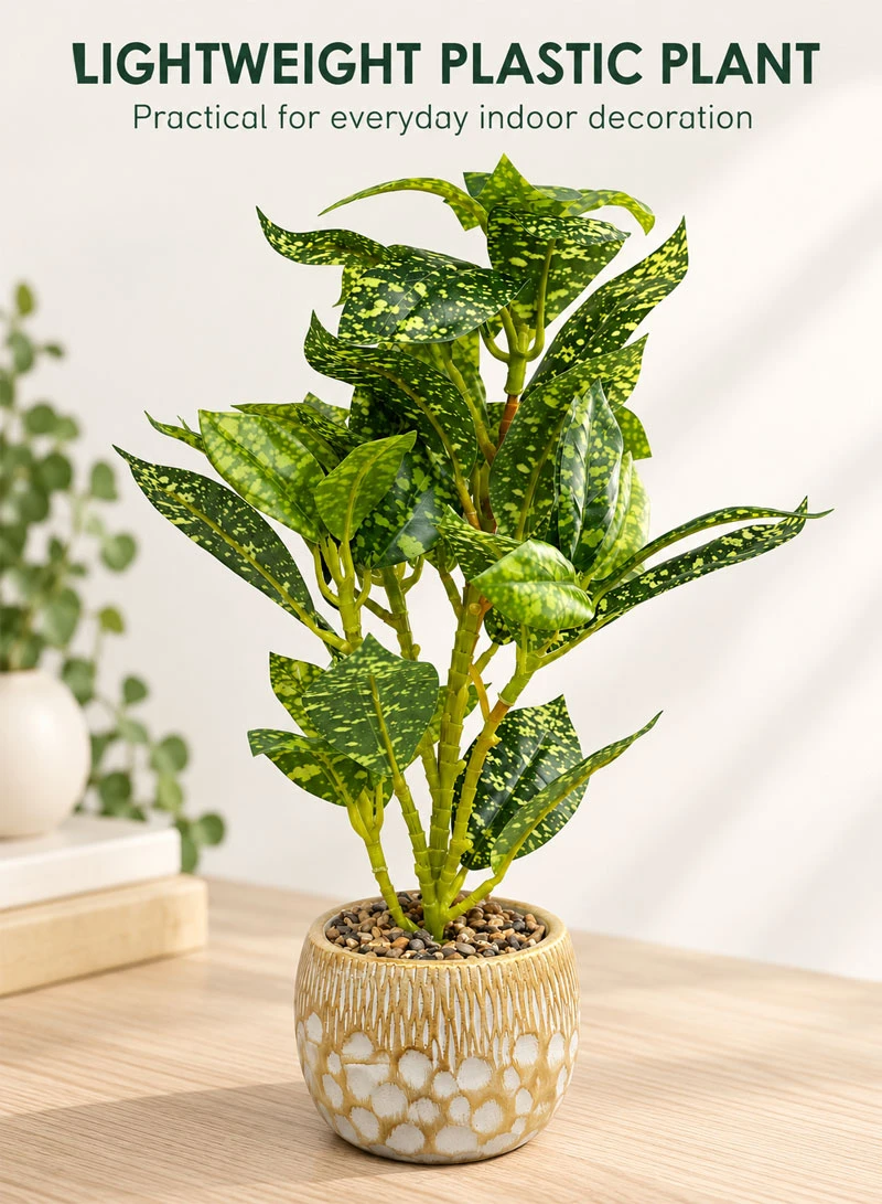 Artificial Decorative Plant with Variegated Leaves & Decorative Pot 17004-5 — photo 3