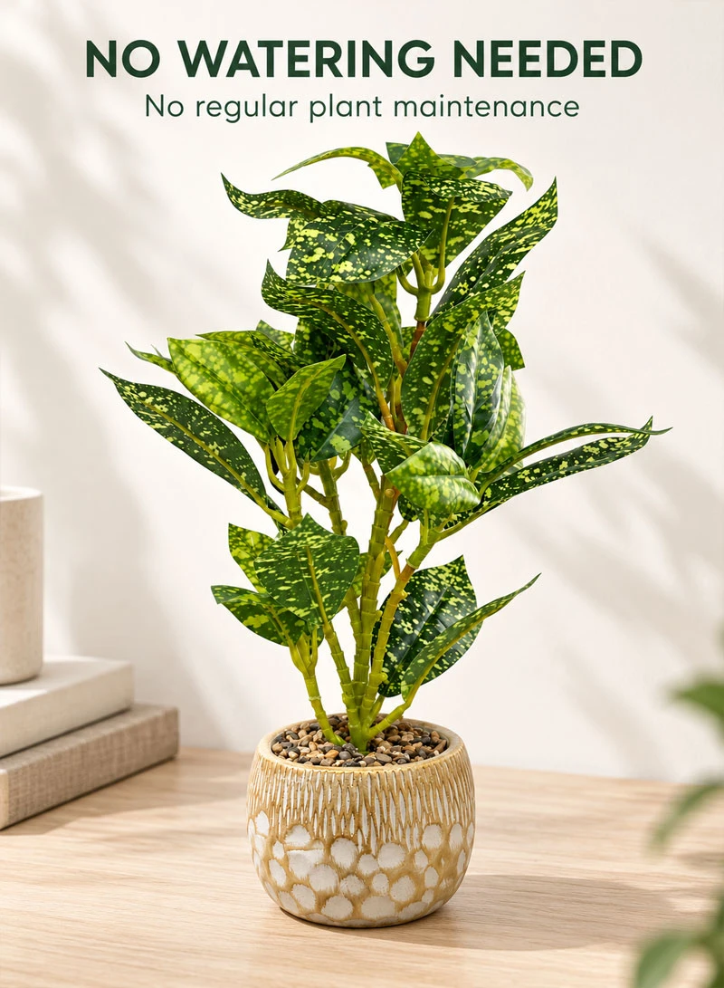 Artificial Decorative Plant with Variegated Leaves & Decorative Pot 17004-5 — photo 6