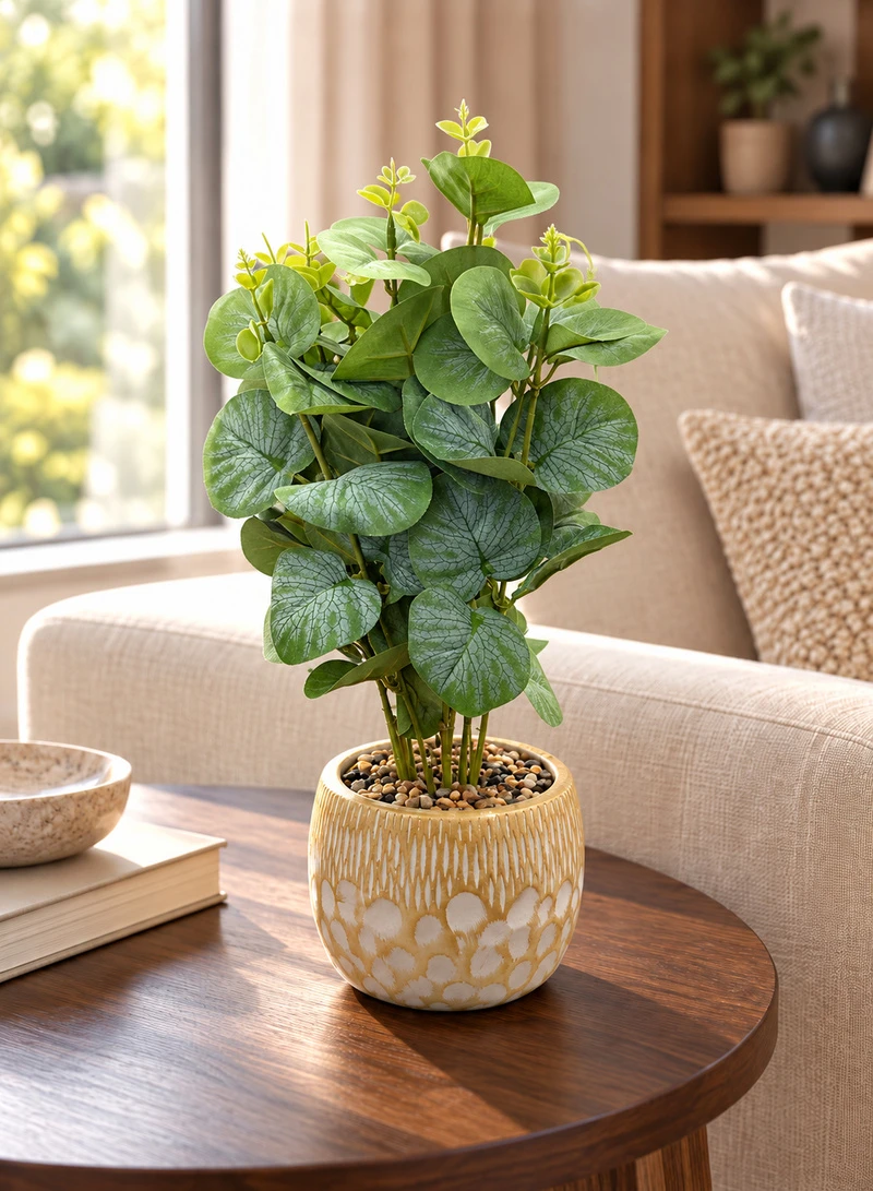 10-Head Artificial Decorative Plant with Textured Leaves & Decorative Pot β photo 9