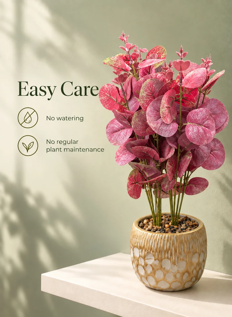 10-Head Artificial Decorative Plant with Textured Leaves & Decorative Pot β photo 5