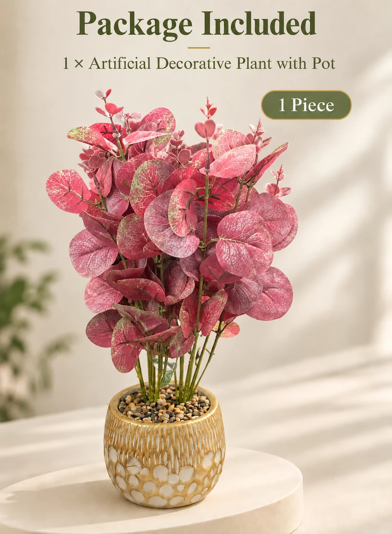 10-Head Artificial Decorative Plant with Textured Leaves & Decorative Pot β photo 7