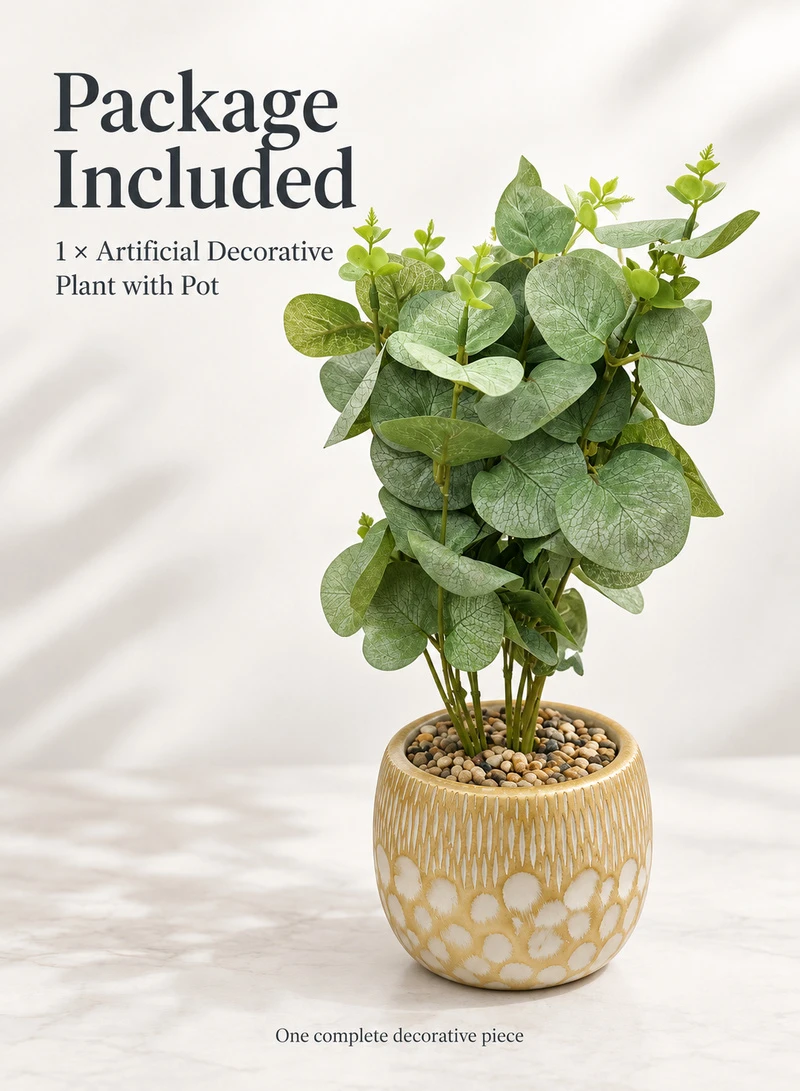 10-Head Artificial Decorative Plant with Textured Leaves & Decorative Pot β photo 7