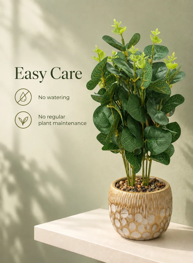 10-Head Artificial Decorative Plant with Textured Leaves & Decorative Pot β photo 5