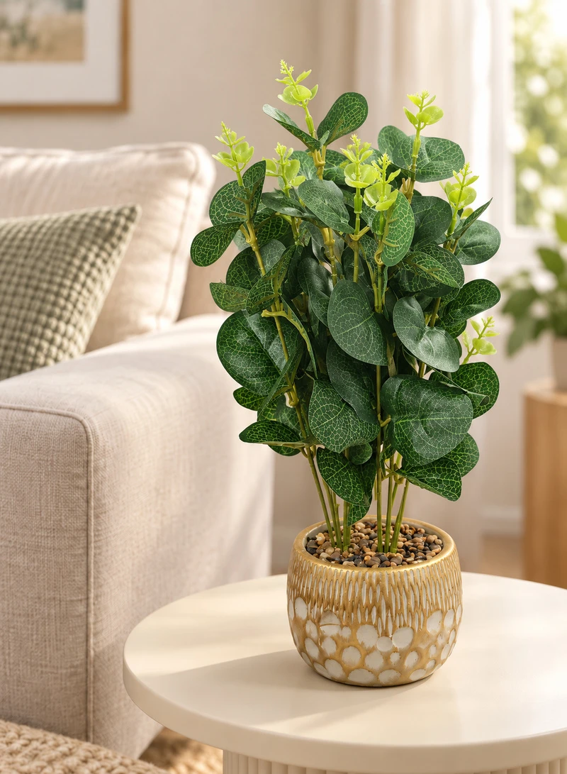 10-Head Artificial Decorative Plant with Textured Leaves & Decorative Pot β photo 9
