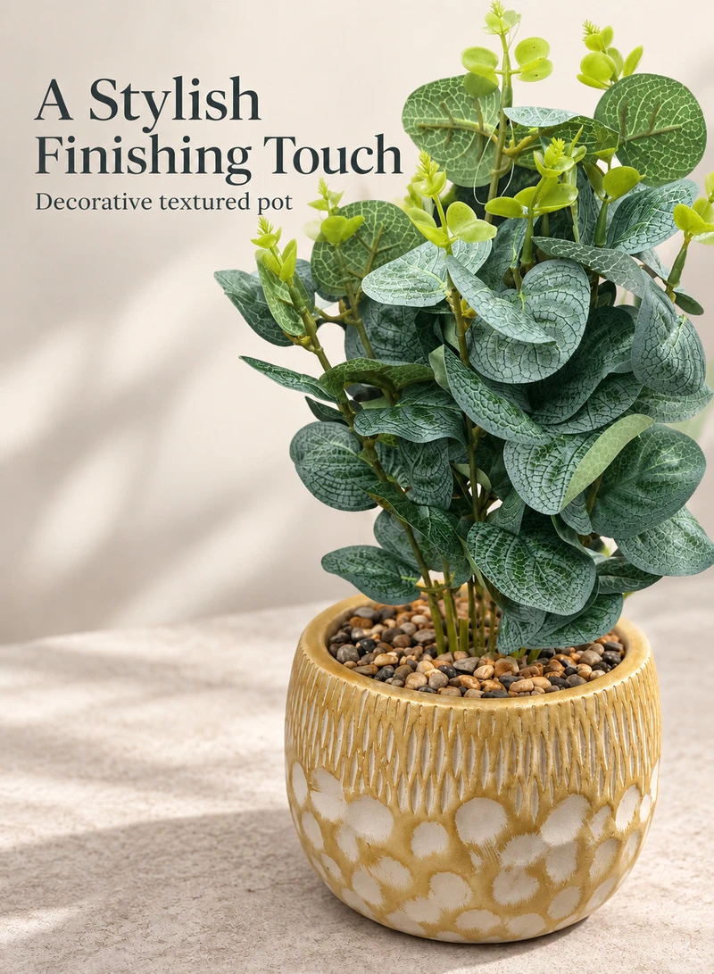 10-Head Artificial Decorative Plant with Textured Leaves & Decorative Pot β photo 4