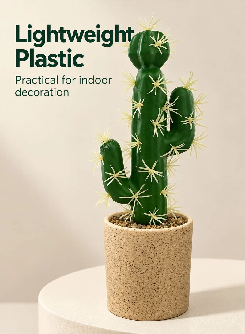 Artificial Cactus Plant with Decorative Pot - Green — photo 6