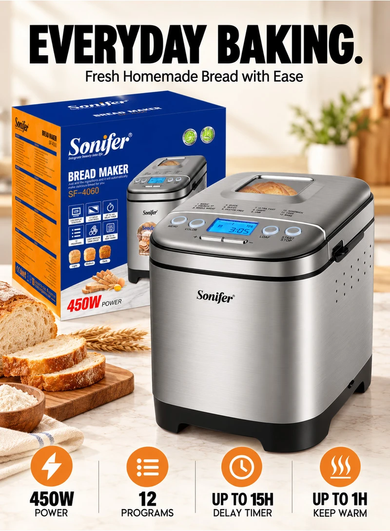 Automatic Bread Maker with 12 Programs & 15-Hour Delay Timer β photo 5