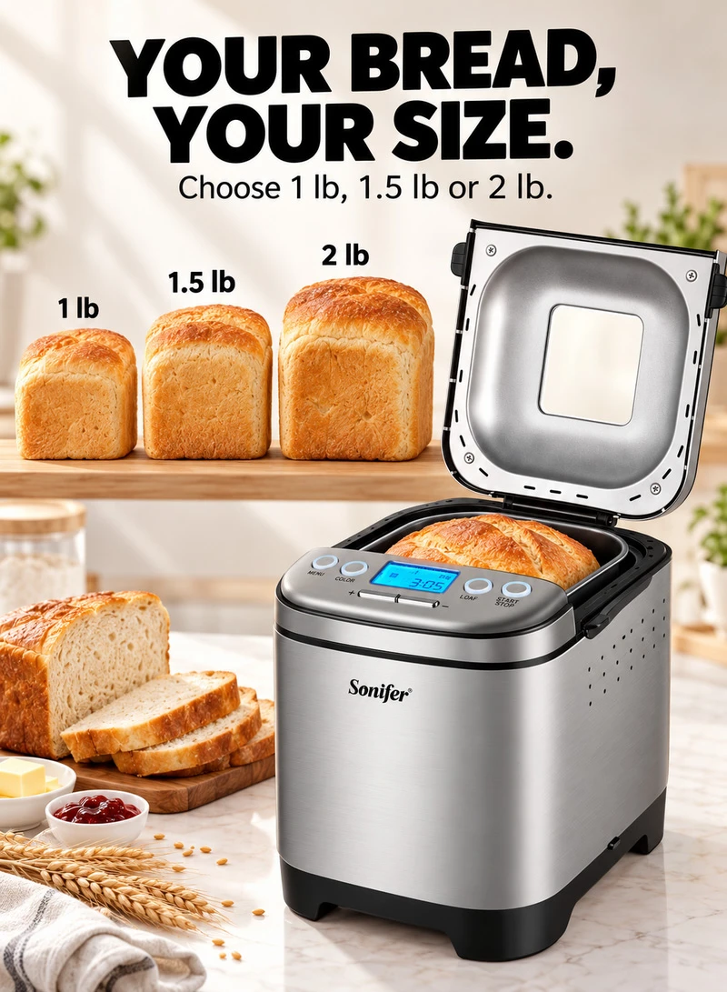 Automatic Bread Maker with 12 Programs & 15-Hour Delay Timer β photo 6