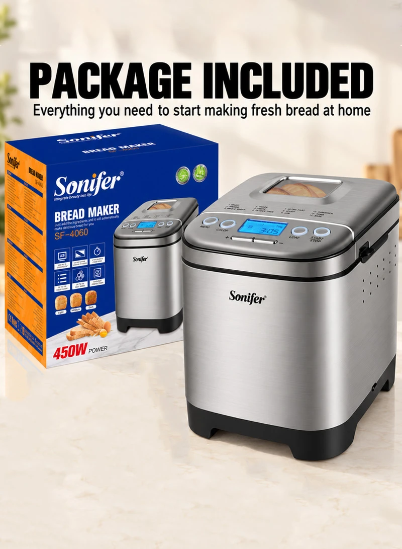 Automatic Bread Maker with 12 Programs & 15-Hour Delay Timer — photo 8