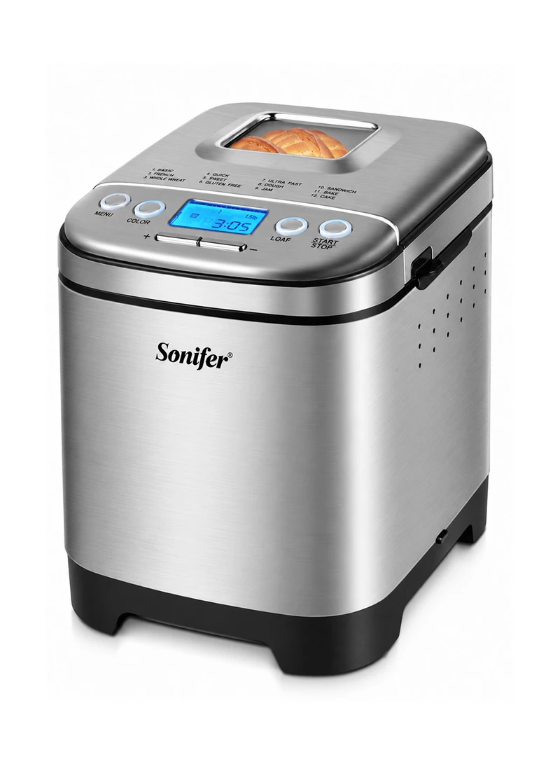 Automatic Bread Maker with 12 Programs & 15-Hour Delay Timer