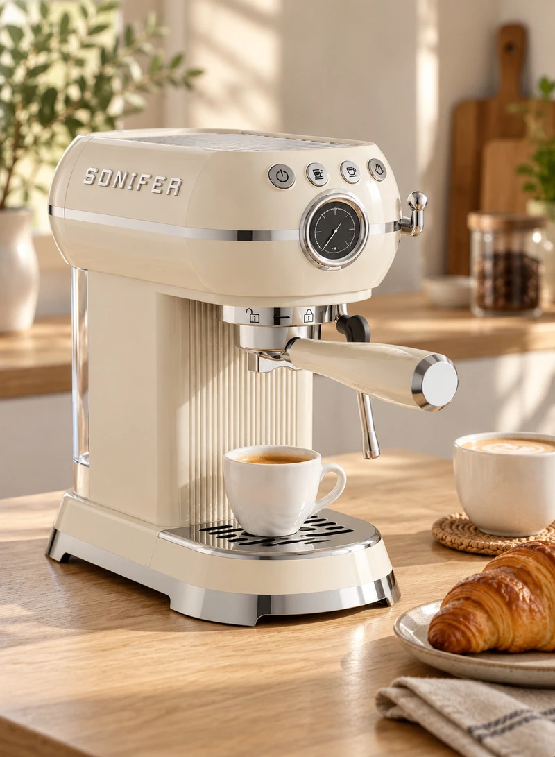 Programmable Espresso Coffee Maker with 4-Cup Capacity, Detachable Frothing Nozzle & Retro Desi β photo 8