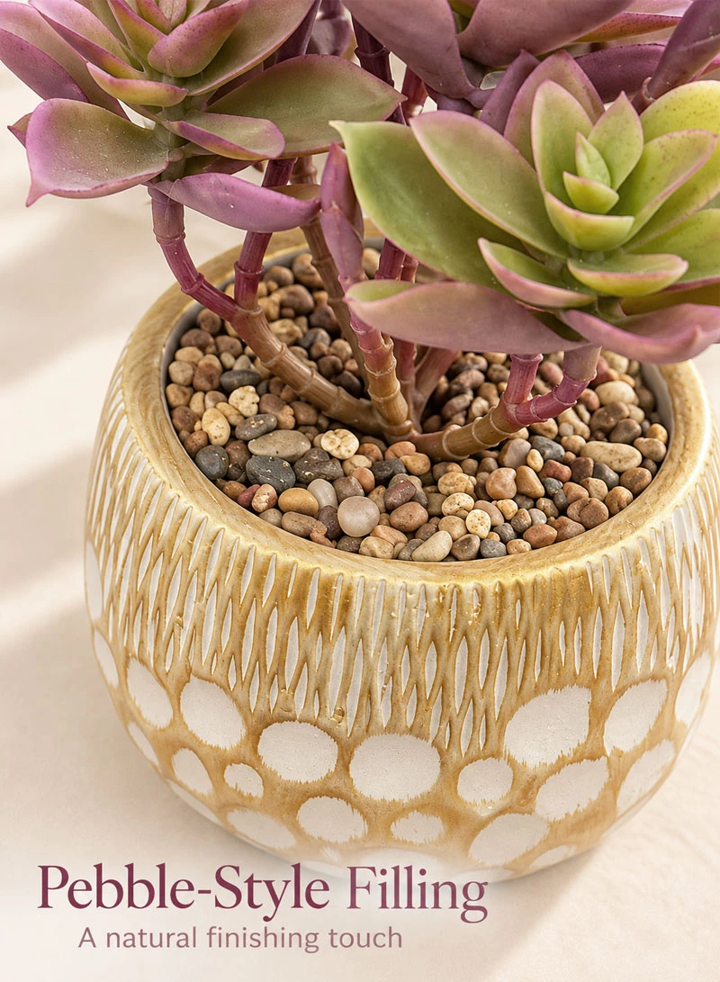 Artificial Succulent Plant with Decorative Pot - Purple — photo 5