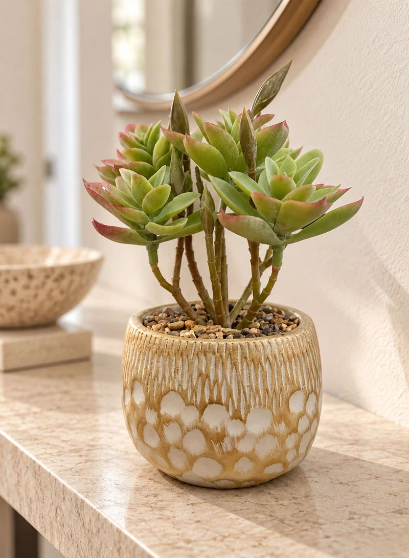 Artificial Succulent Plant with Decorative Pot - Dark Green — photo 9