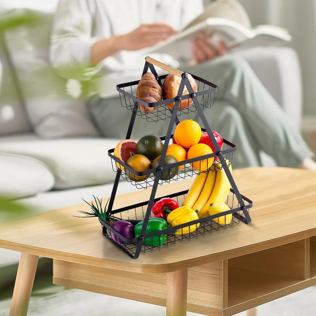 3 Tier Countertop Iron Storage Basket β photo 6