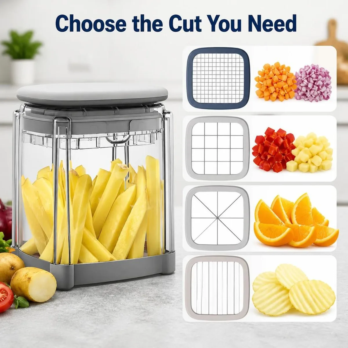 3 in 1 Manual Vegetable Chopper & Potato Cutter β photo 3
