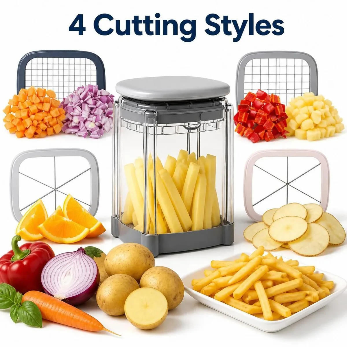 3 in 1 Manual Vegetable Chopper & Potato Cutter — photo 5