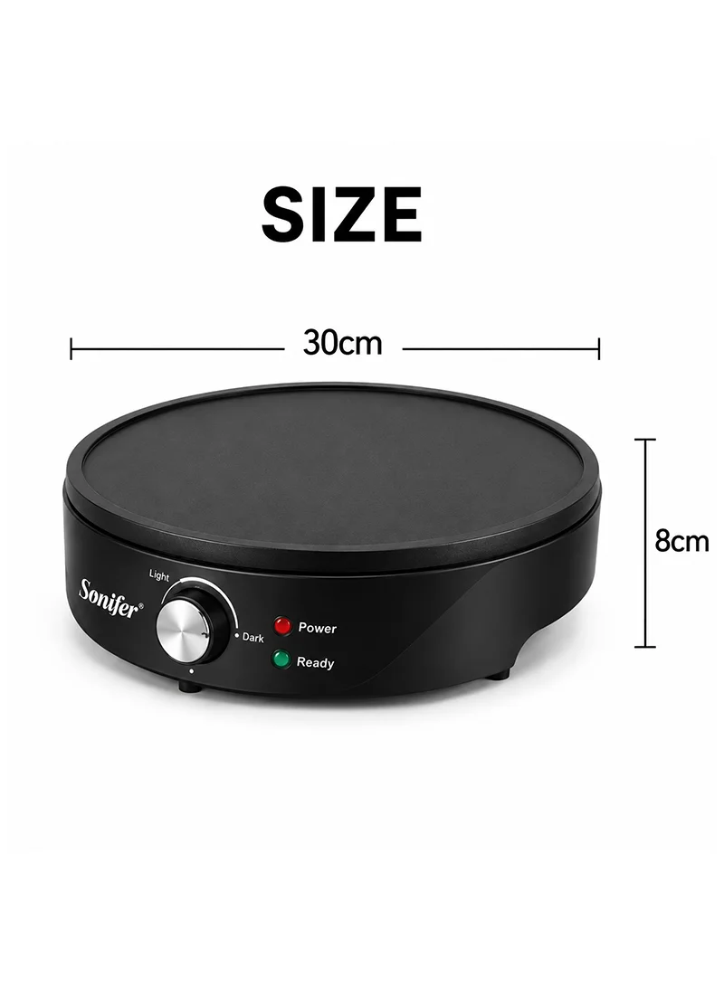 Electric Crepe Maker, Non-Stick Adjustable Heat Control Crepe Maker with Crepe Stick β photo 2