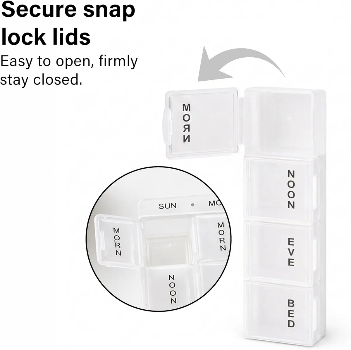 7 days clear pill organizer β photo 3