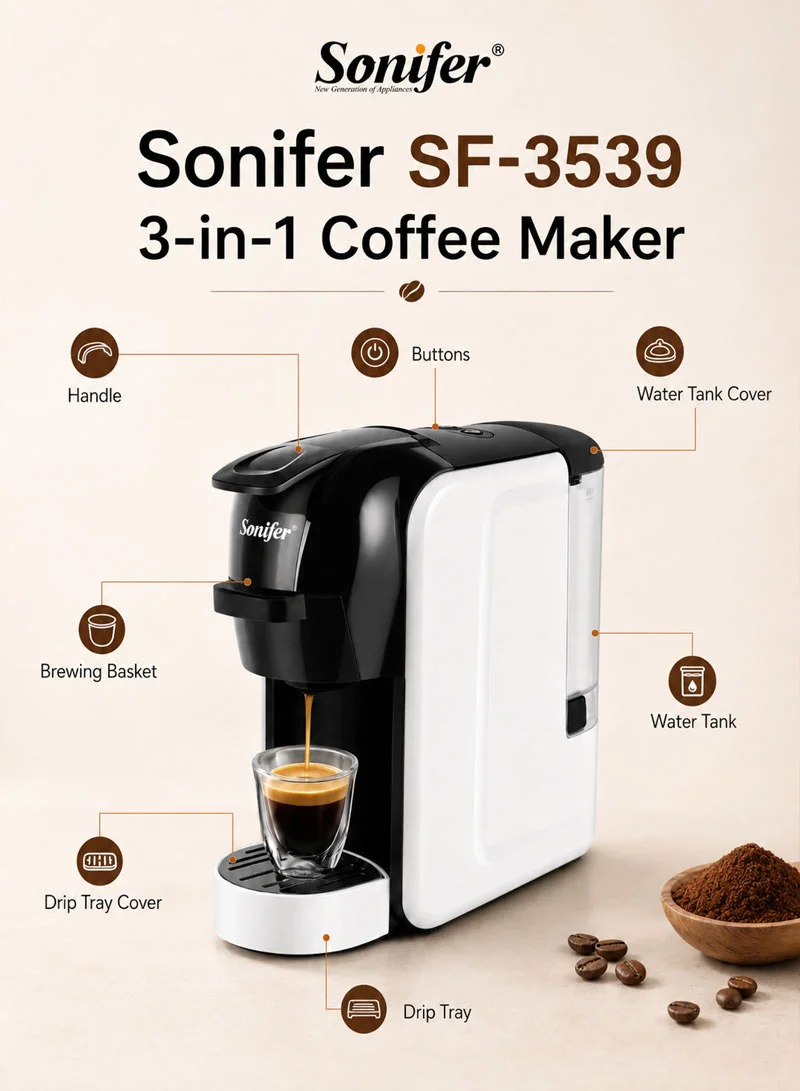3-in-1 Capsule Coffee Machine with 19 Bar Pressure — photo 4