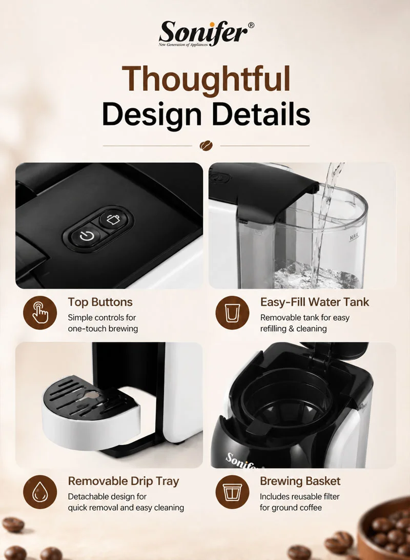 3-in-1 Capsule Coffee Machine with 19 Bar Pressure β photo 7