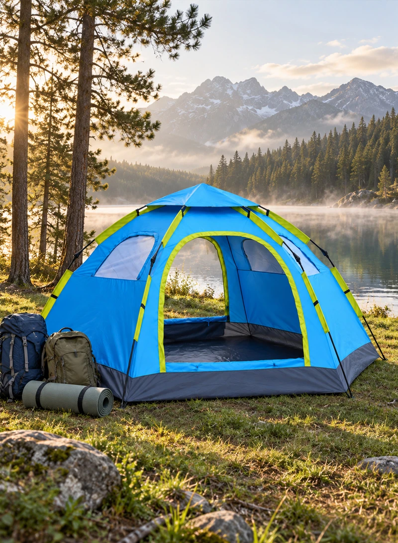 5-8 People Double-Door Single Layer Automatic Hydraulic Setup Tent, Multi-Use Outdoor Activity — photo 7