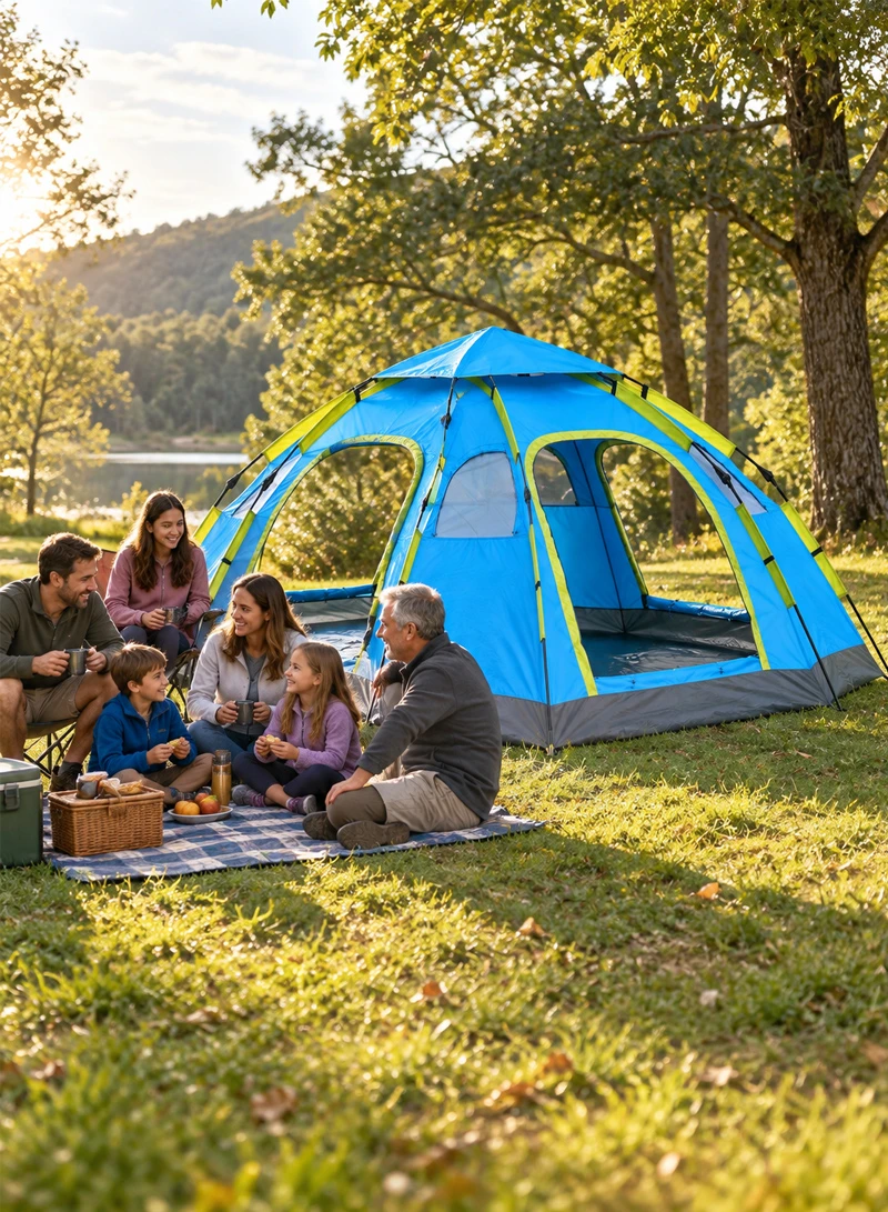5-8 People Double-Door Single Layer Automatic Hydraulic Setup Tent, Multi-Use Outdoor Activity β photo 8