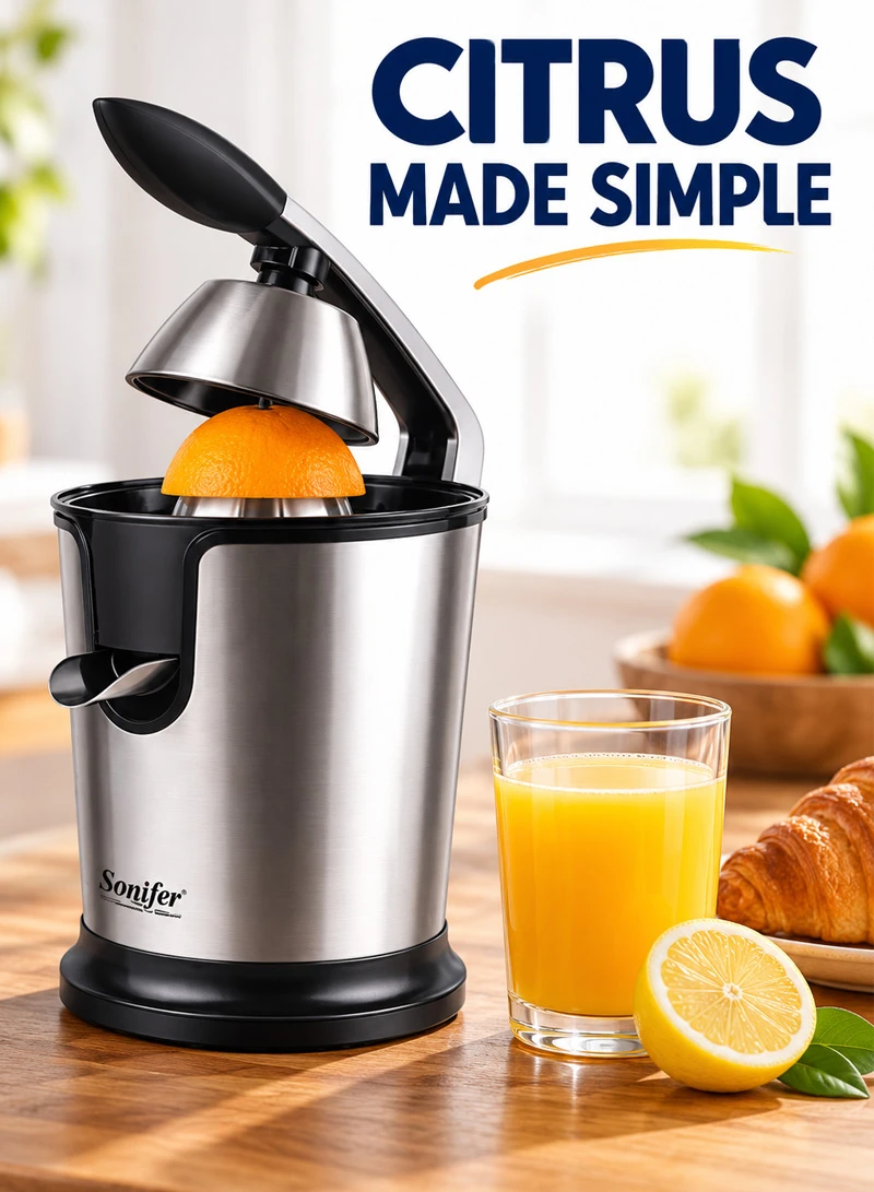 Stainless Steel Electric Citrus Juicer, 15000rpm High-Speed Citrus Juicer with 2 Press Cones β photo 4